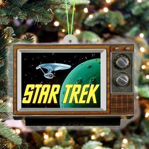 Star Trek TOS TV Set Retro Christmas Tree Holiday Ornament NEW